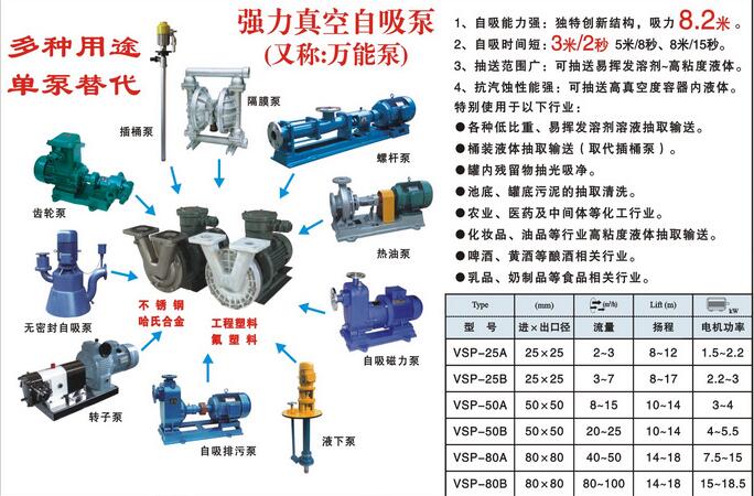 VSP强力真空高吸程自吸泵(图1)